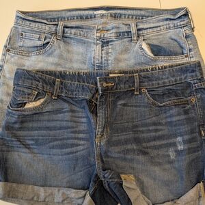 Blue Denim Shorts and Jeans Set